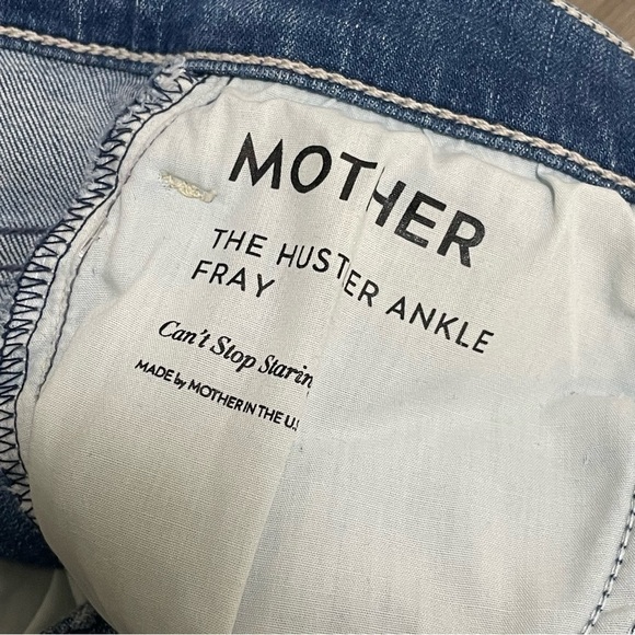 Mother Anthropologie Hustler Ankle Fray Jeans Can’t Stop Staring Sz 24 NEW. - Picture 10 of 14